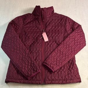 Lands' End Women's Puffer Jacket - Deep Burgundy